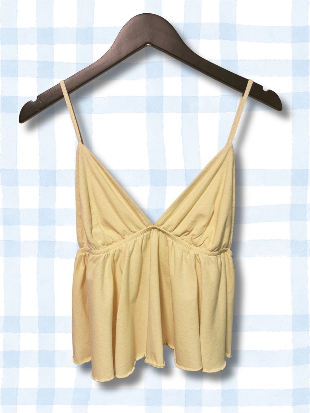 Wild Fable Butter Yellow Babydoll Flared Crop Top | Cottagecore Dream | M
